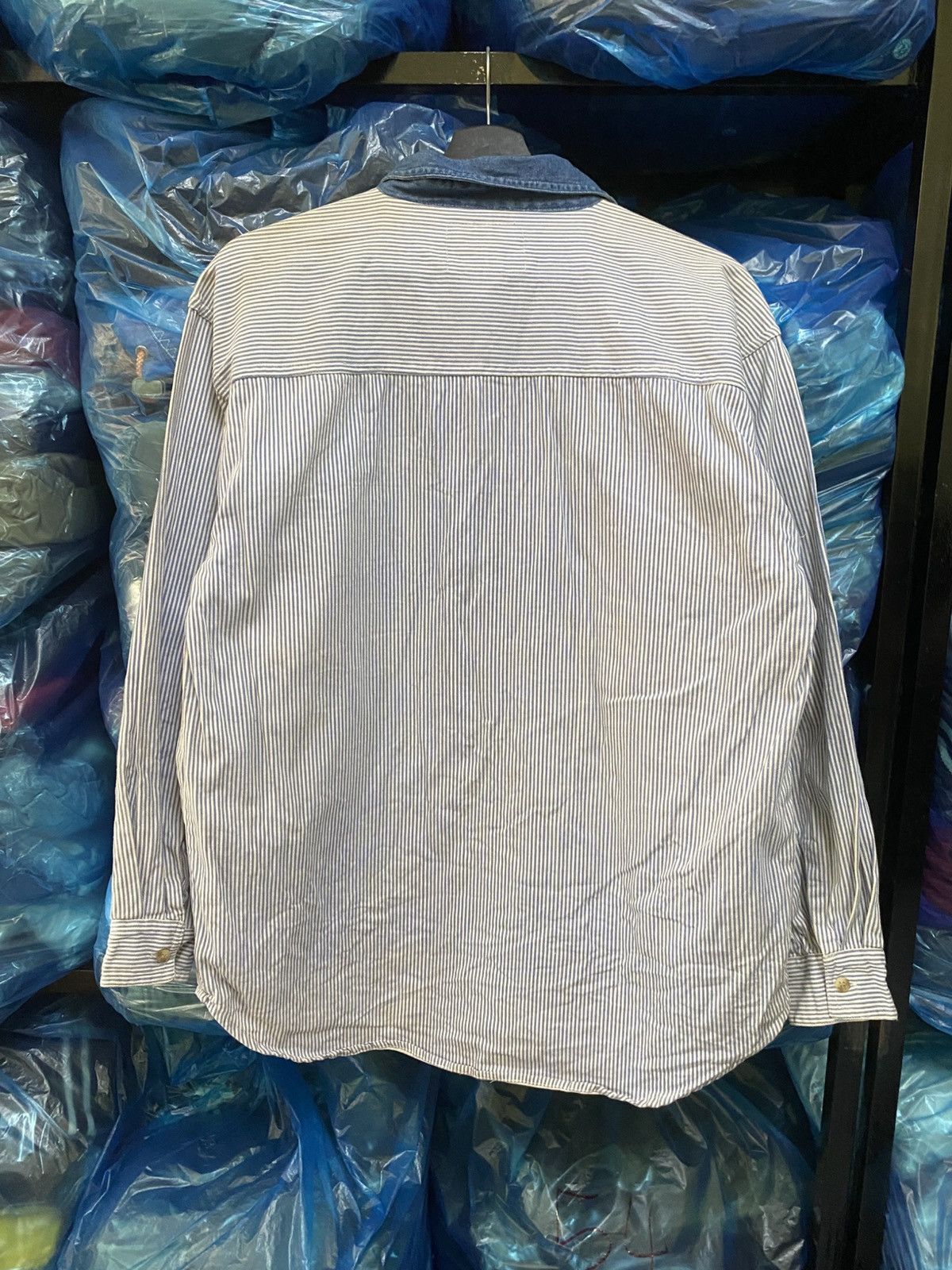 Cowboy Equipment × Vintage Vintage Quiz Again Embroidered Cowboy Shirt – Blue Striped Size US M / EU 48-50 / 2 - 10 Thumbnail