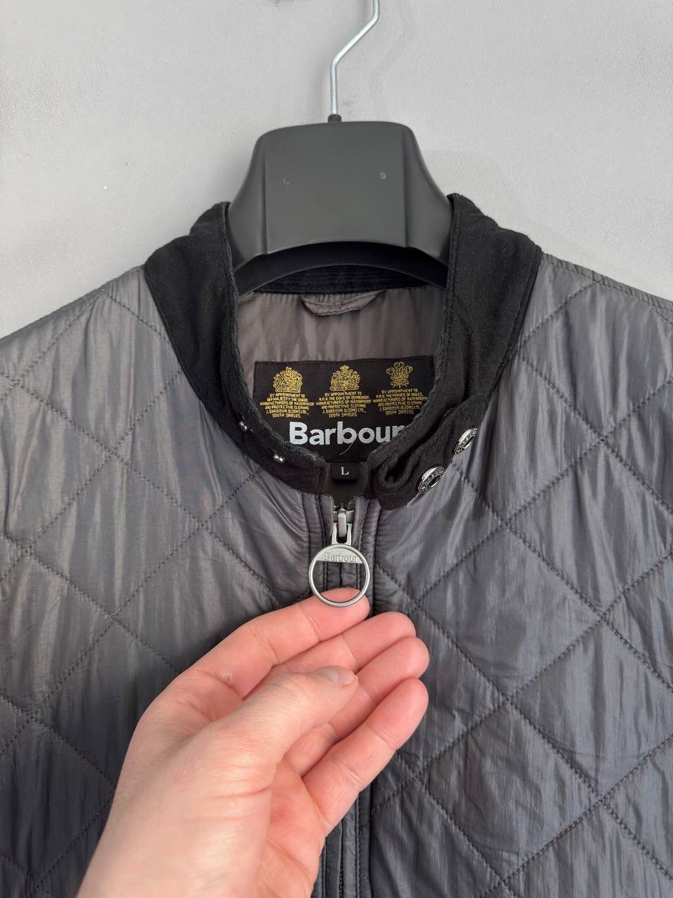 Barbour Barbour International Men's Dark Grey Quilted Jacket, Size L Size US L / EU 52-54 / 3 - 4 Thumbnail