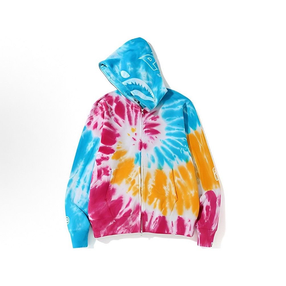 Bape A Bathing Ape Tie Dye Shark Hoodie Size S Size US S / EU 44-46 / 1 - 1 Thumbnail