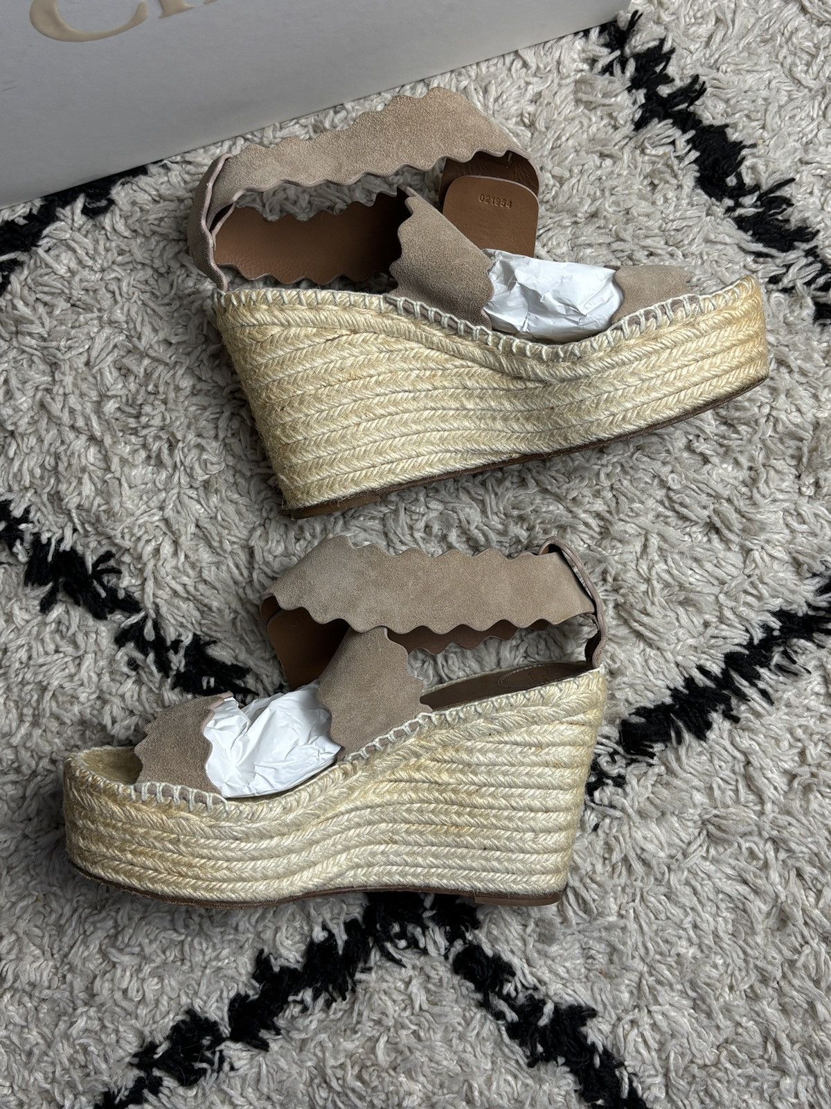 Chloe Chloe Lauren Suede Wedge Sandals Espadrilles Size US 9 / IT 39 - 5 Thumbnail