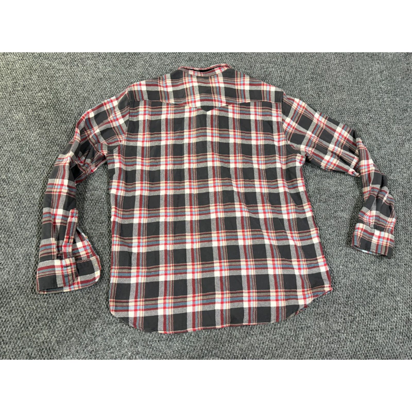 Lucky Brand Lucky Brand Button-Up Shirt Mens XL Black Red Plaid Long Sleeve Western Flannel Size US XL / EU 56 / 4 - 6 Thumbnail