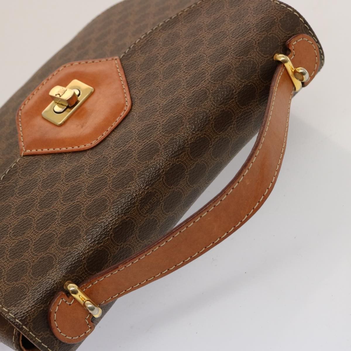Celine CELINE Macadam Canvas Hand Bag Pvc Brown Size ONE SIZE - 6 Thumbnail