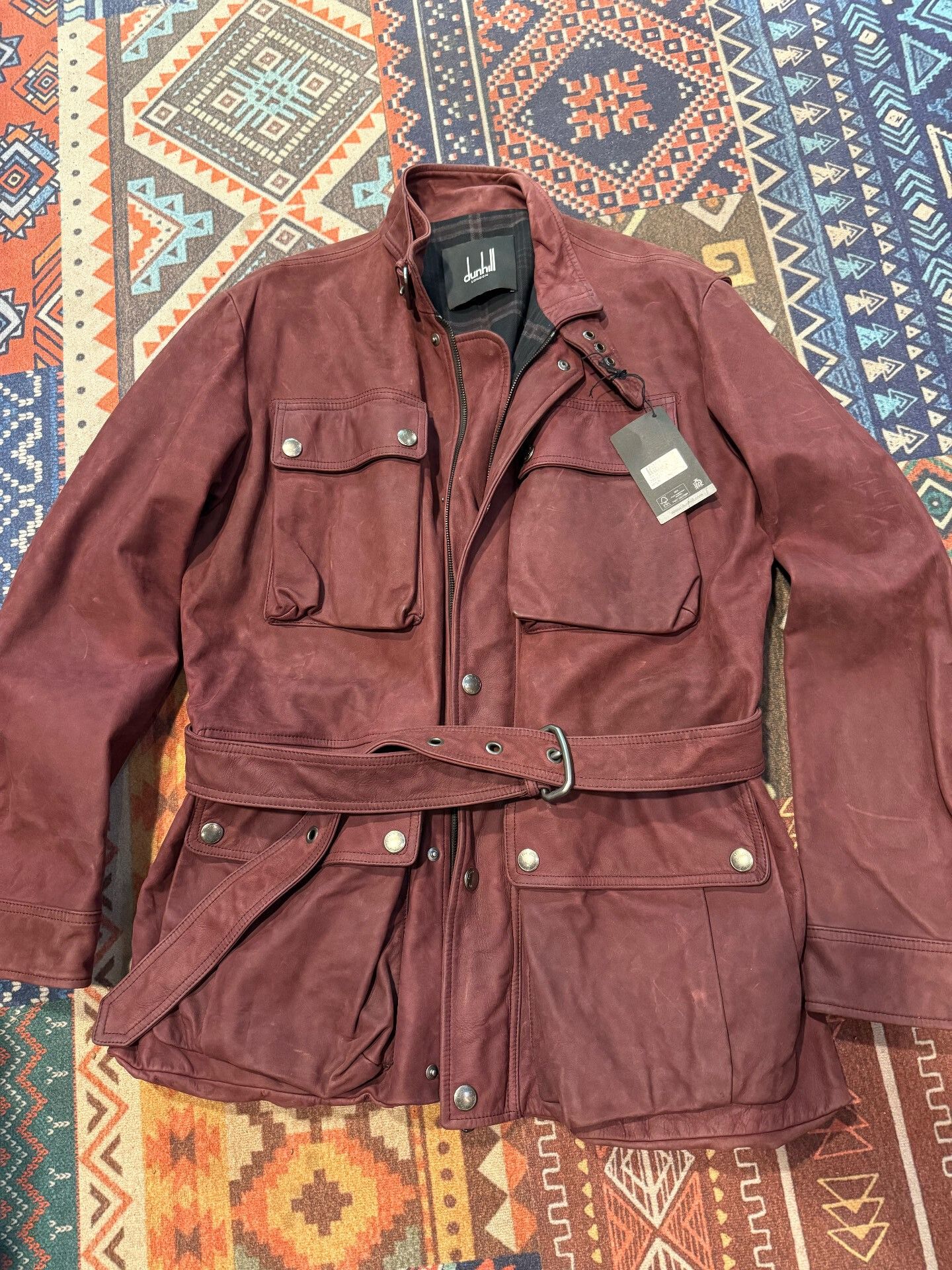 Alfred Dunhill Dunhill Four-Pocket Biker Leather Jacket Size US XL / EU 56 / 4 - 1 Thumbnail