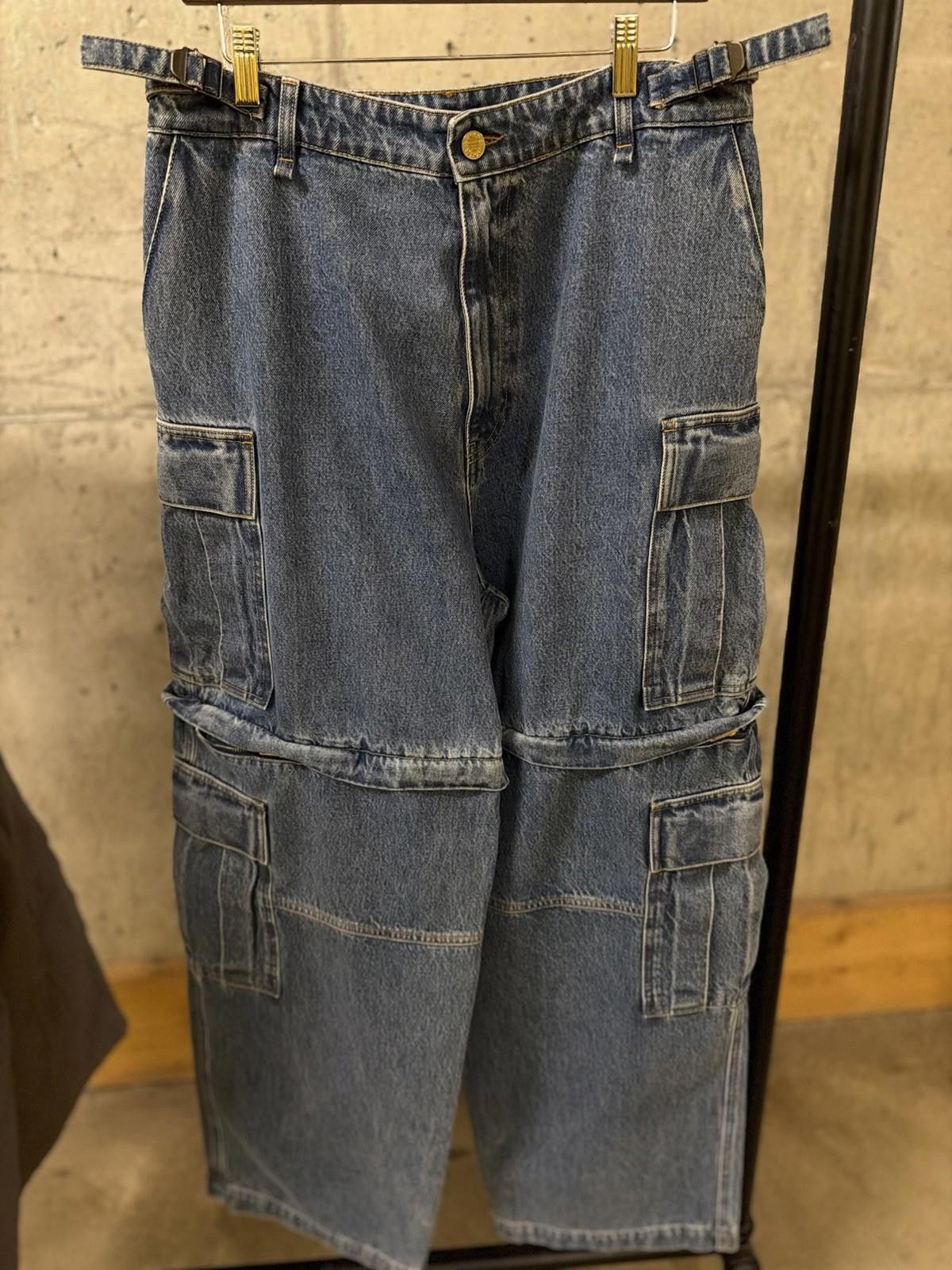 Vetements Vetements Wide-Leg Light BIG Blue Denim Jeans + Shorts Size 31" - 2 Thumbnail