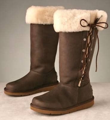 Ugg UGG Australia Upside Brown Leather Tall Winter Boots Size 6 Size US 6 / IT 36 - 1 Thumbnail