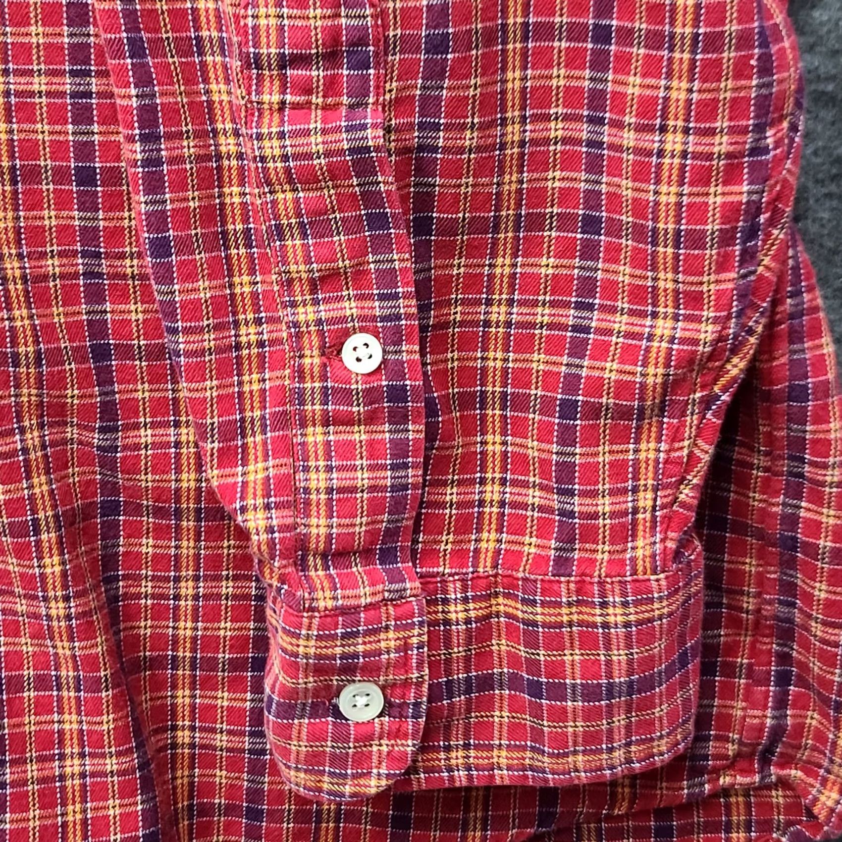Polo Ralph Lauren VINTAGE Polo Ralph Lauren Shirt Big & Tall 3X Mens Plaid Button-Down Long Sleeve Collar Polo Pony Red/Yellow/Navy Size US XXL / EU 58 / 5 - 4 Thumbnail