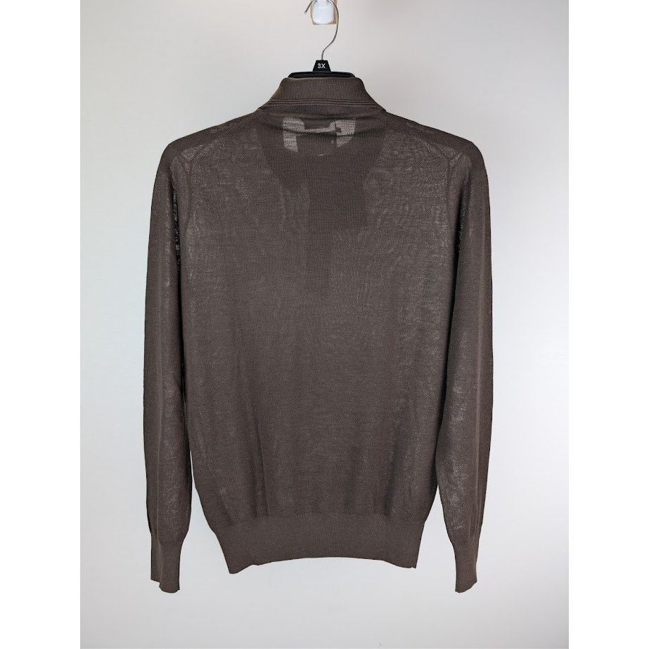Tom Ford o1rshd1 Knitwear Polo Shirt in Ebony Size US M / EU 48-50 / 2 - 15 Thumbnail
