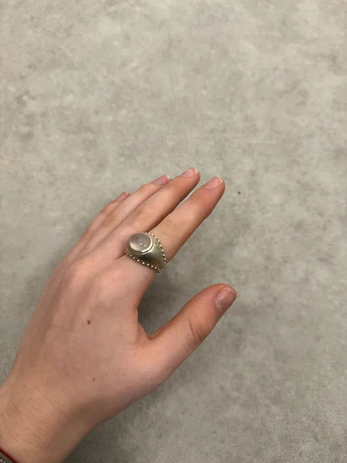 Jean Paul Gaultier 2000s Jean Paul Gaultier Clear Stone Silver 925 Ring Size ONE SIZE - 1 Thumbnail