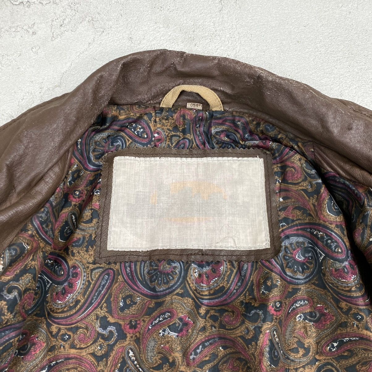 Vintage Real leather jacket vintage brown faded washed archive Size US L / EU 52-54 / 3 - 8 Thumbnail