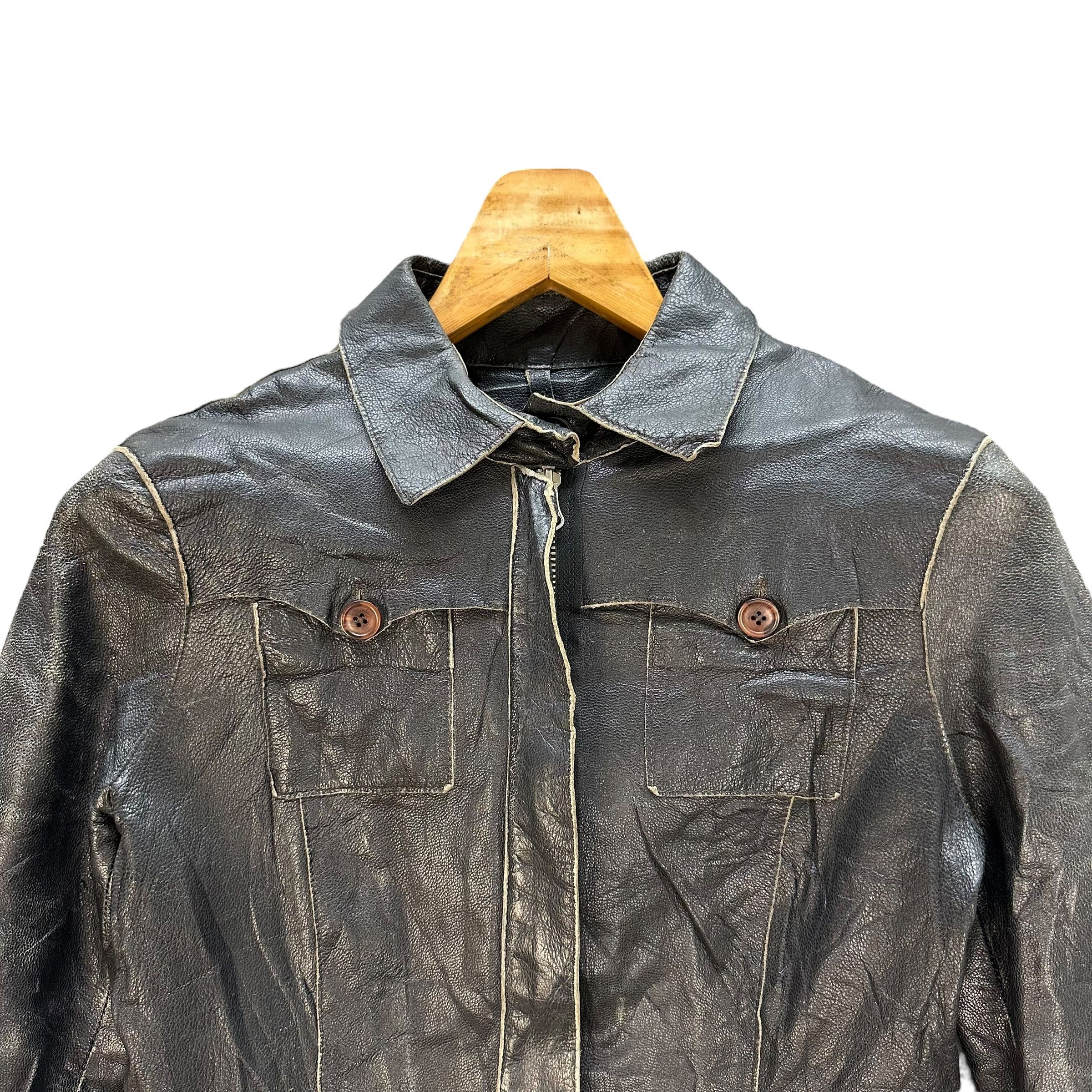 Vintage MARCO TAGLIAFERRI Vintage Leather Jacket #012-1426 Size M / US 6-8 / IT 42-44 - 2 Thumbnail