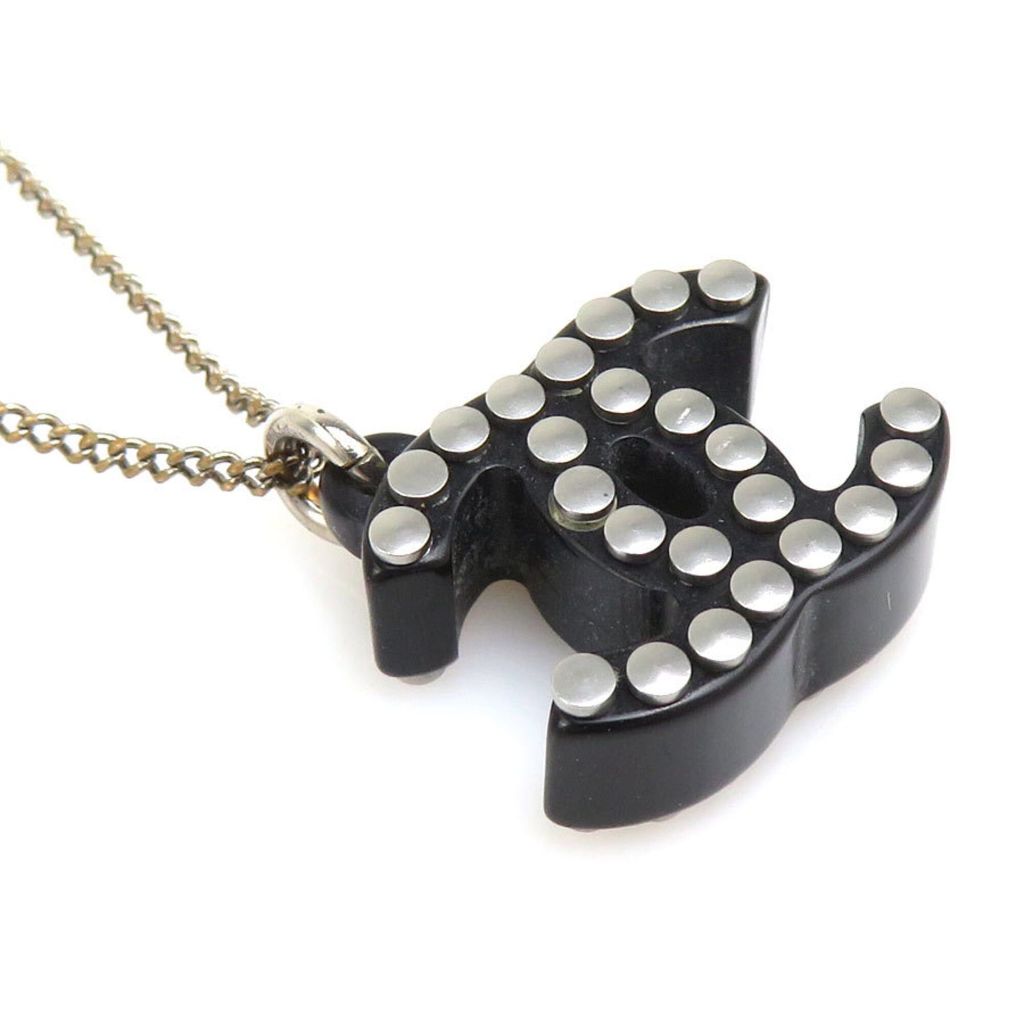Chanel Chanel Necklace Resin Metal Black Women's h32176i Size ONE SIZE - 1 Thumbnail