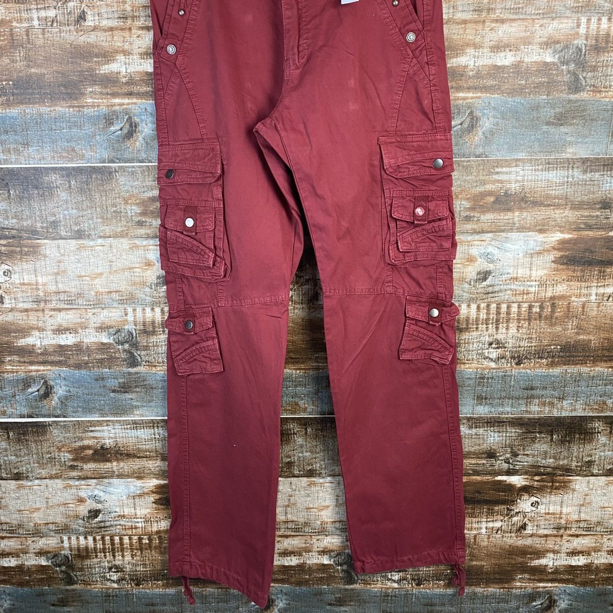 DL Japanese Brand Red Cargo Multipocket Pants #C1007