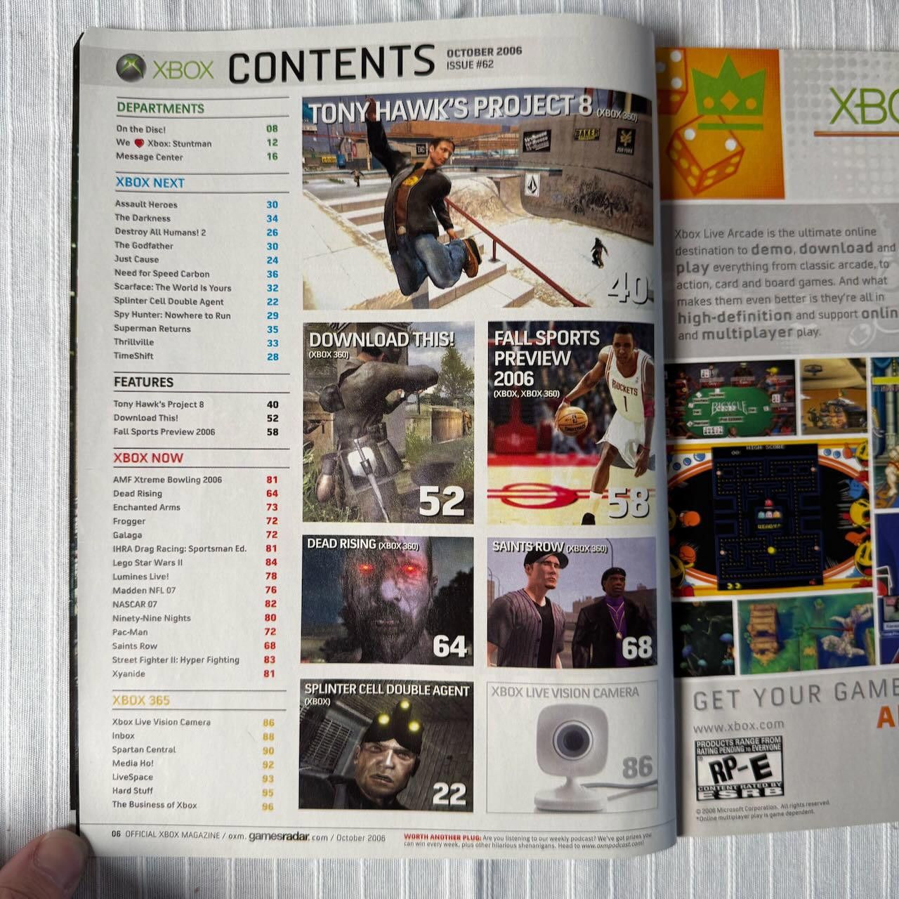 Other VTG XBOX Magazine #62 October 2006 Tony Hawk's Project 8 Size ONE SIZE - 10 Thumbnail