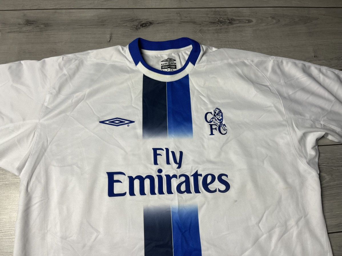 Chelsea Soccer Vintage Chelsea FC 2003/04 Away Retro Football Soccer Jersey Size US XXL / EU 58 / 5 - 3 Thumbnail