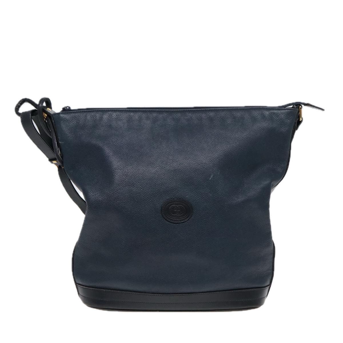 Gucci Navy Leather Shoulder Bag (Pre-Owned) Size ONE SIZE - 1 Thumbnail