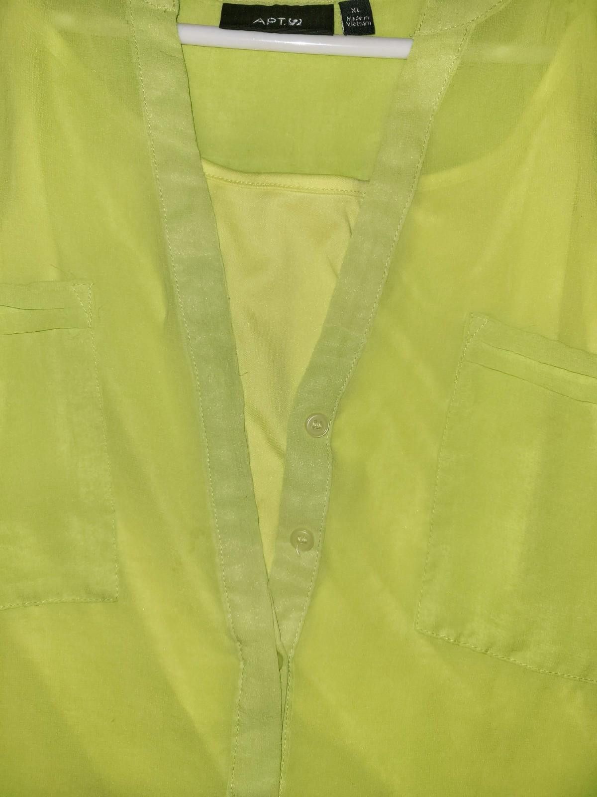 Apt. 9 Apt.9 women's XL yellow cami w/ 3/4 sleeve sheer blouse Size XL / US 12-14 / IT 48-50 - 4 Thumbnail