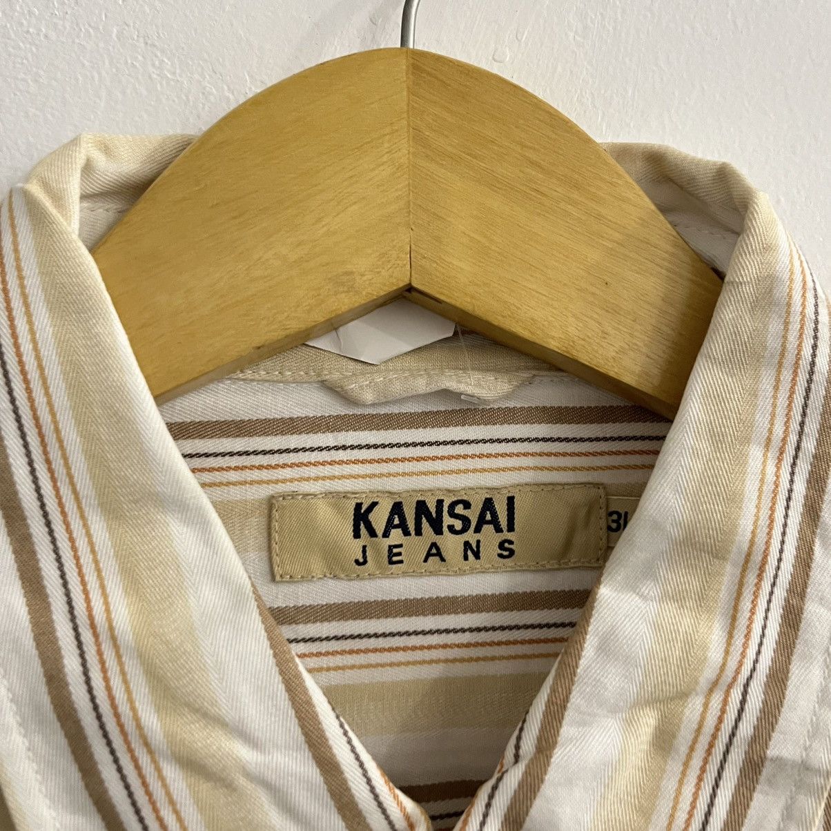 Kansai Yamamoto Kansai Jeans By Kansai Yamamoto Striped Shirt Size US XXL / EU 58 / 5 - 3 Thumbnail