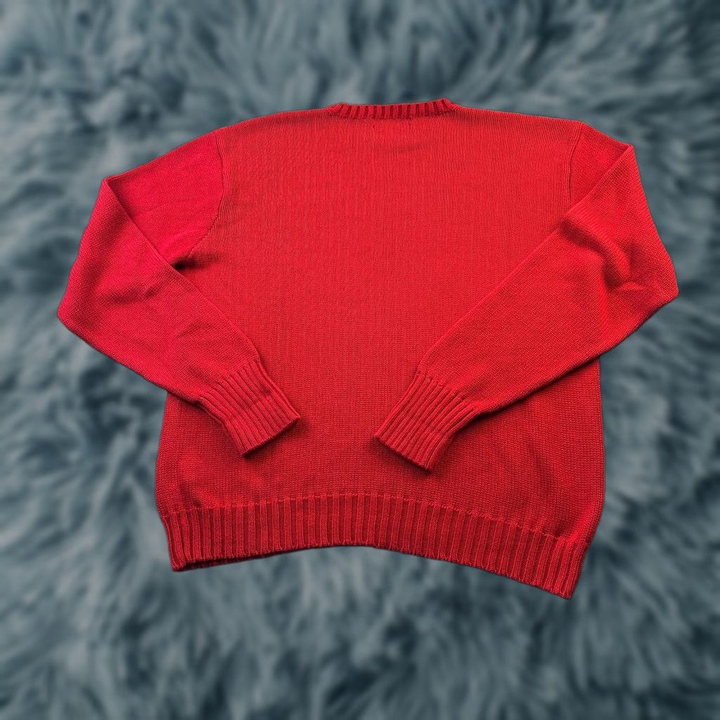 Polo Ralph Lauren Polo Ralph Lauren Sweater Mens Large Red Knit Crewneck Heavy Cotton Pony Size US L / EU 52-54 / 3 - 1 Thumbnail