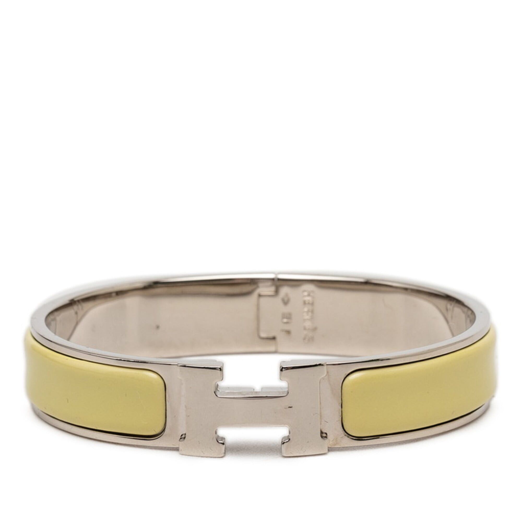 Hermes Hermes Clic Clac H PM Bracelet, Silver and Yellow Metal Enamel, Women's. Size ONE SIZE - 1 Thumbnail