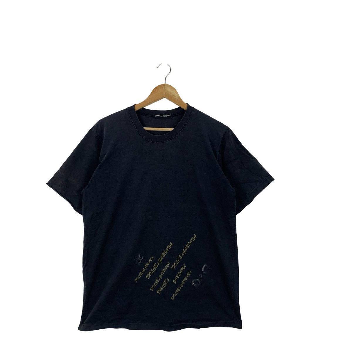 Dolce & Gabbana Vintage DOLCE GABBANA D&G Diagonal Script Pattern Tee Size US M / EU 48-50 / 2 - 4 Thumbnail