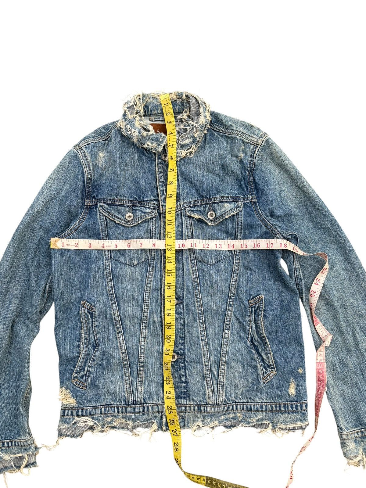 GOA RARE💥GOA NIMES SELVEDGE RUSTY PUNK DOSTRESSED DENIM JACKET Size US M / EU 48-50 / 2 - 22 Thumbnail