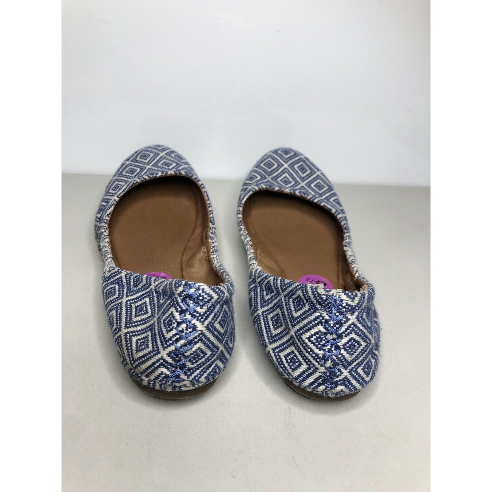 Lucky Brand Lucky Brand Erin Blue Aztec Southwest Print Ballet Flats Sho Size US 8.5 / IT 38.5 - 7 Thumbnail