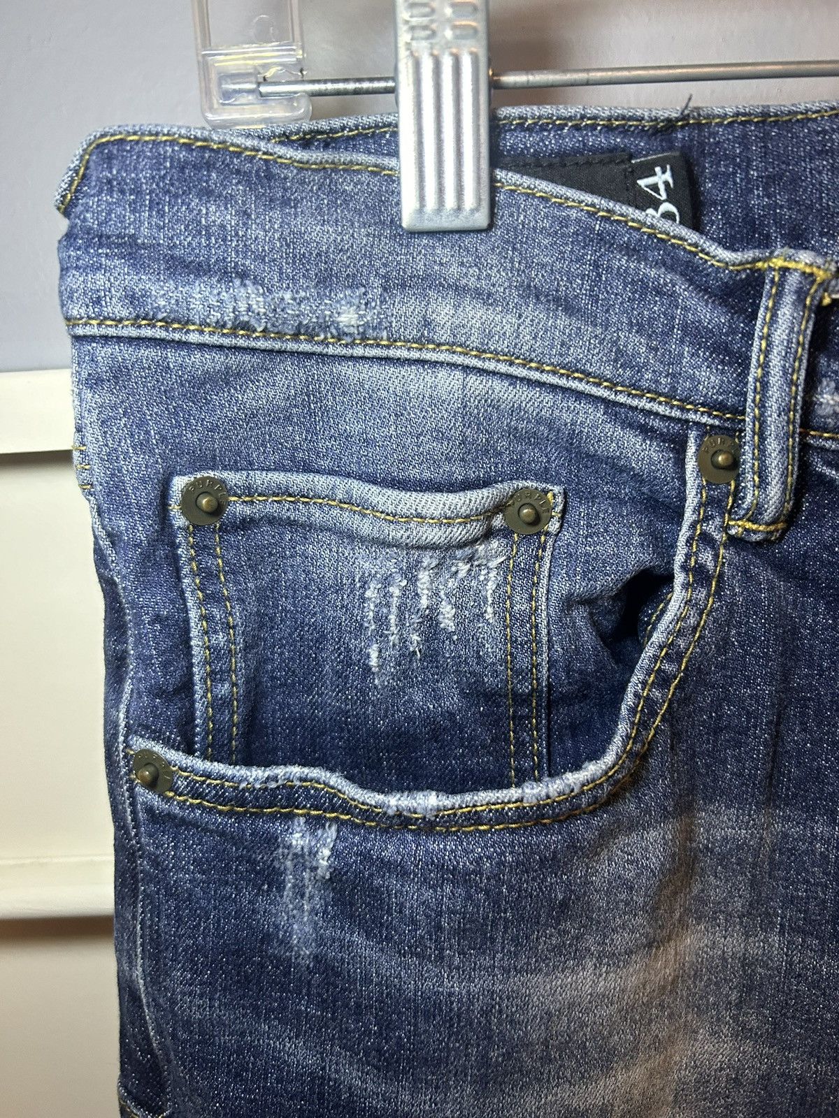 Purple Vintage Purple faded blue jeans Size US 34 / EU 50 - 5 Thumbnail