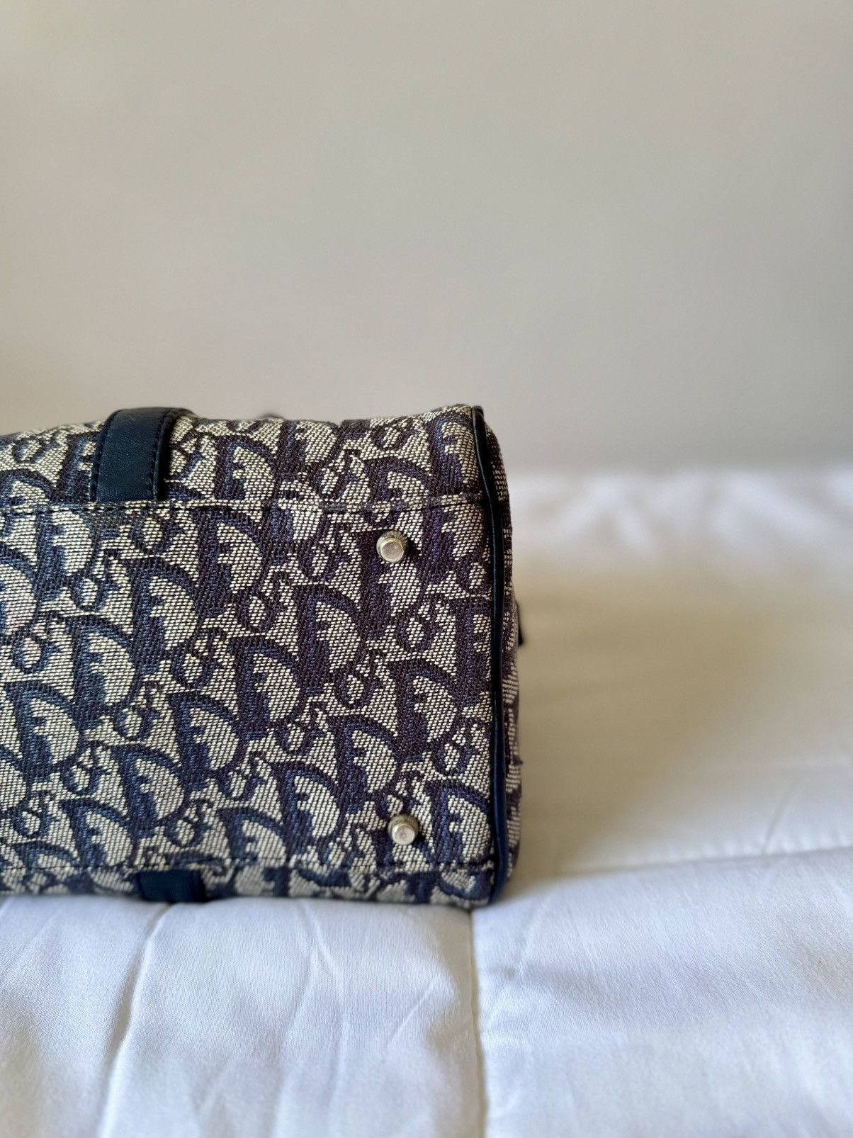 Christian Dior Monsieur × Dior × Vintage DIOR Navy Blue Diorissimo Trotter Charm Shoulder Duffle Bag Size ONE SIZE - 19 Thumbnail