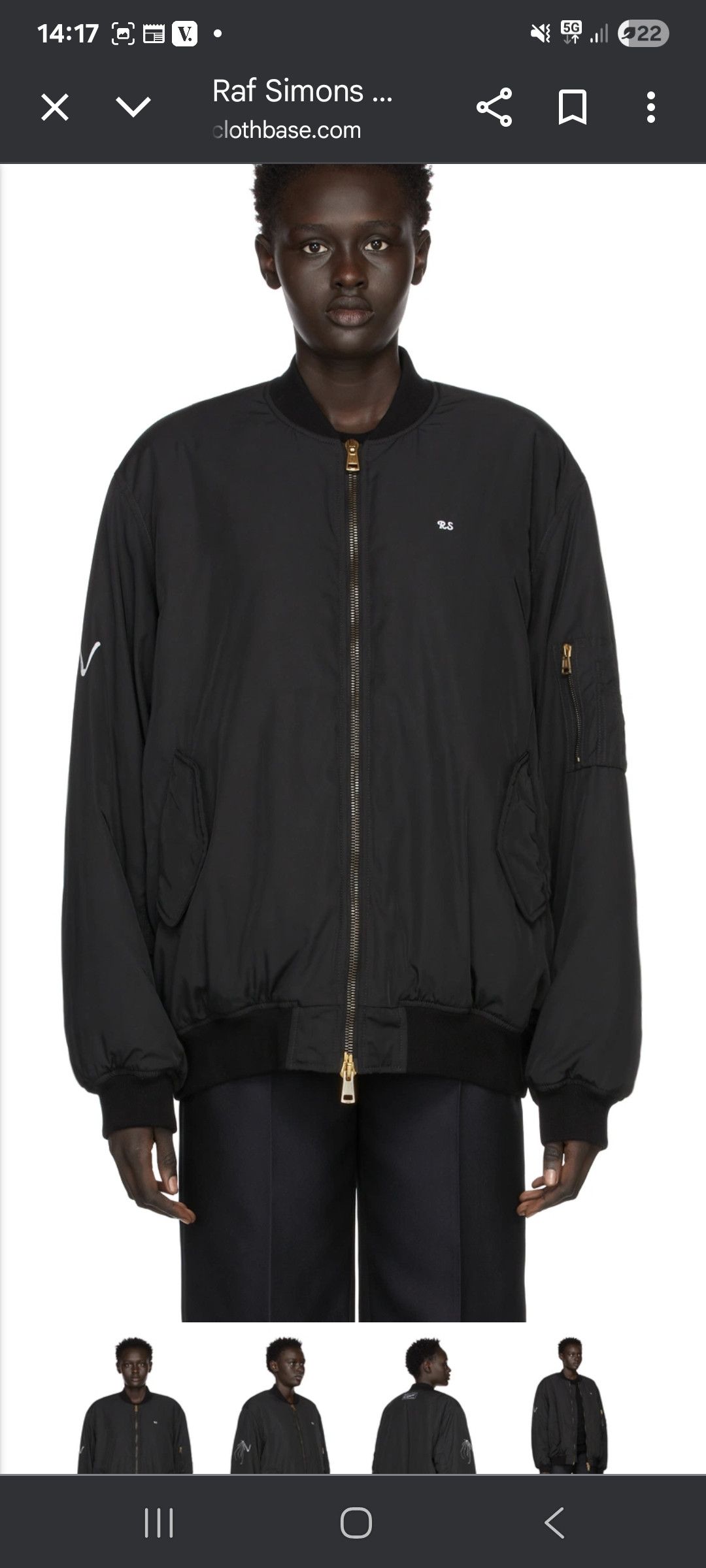 Raf Simons Gothic Bomber Jacket
