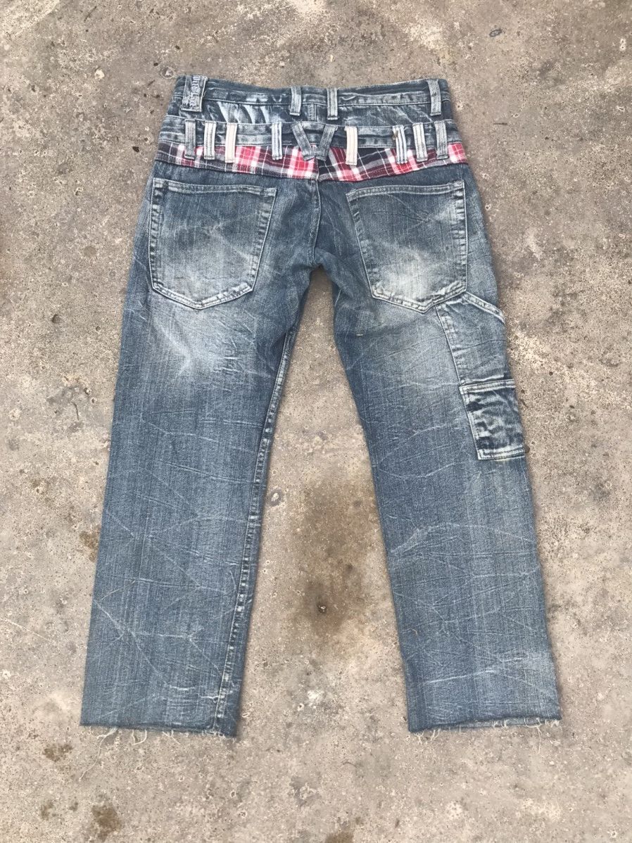 Japanese Brand Wild Life Skull Double Waist Carpenter Cropped Jeans Size US 34 / EU 50 - 8 Thumbnail