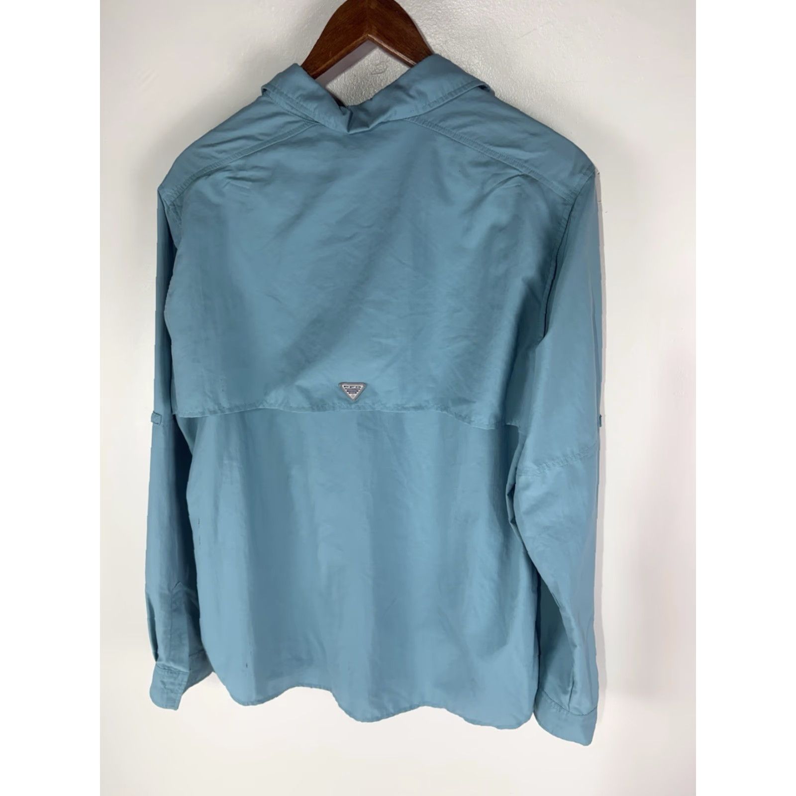 Altea Columbia PFG Button Up Men’s XL Teal Nylon Polyester Breather Lightweight Pockets Logo Embroidered Casual Workwear Shirt Size US XL / EU 56 / 4 - 6 Thumbnail