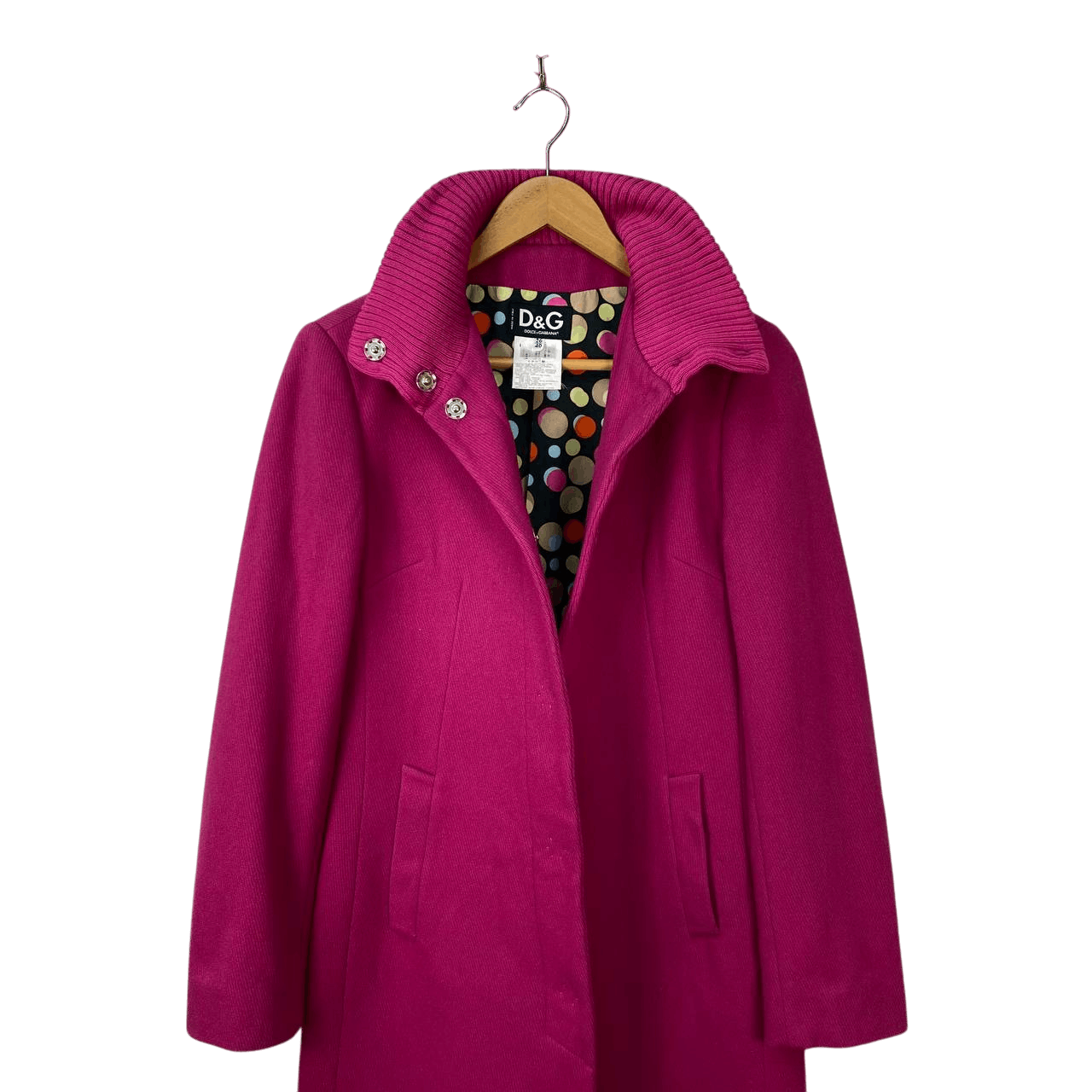 Dolce & Gabbana VINTAGE DOLCE&GABBANA ARCHIVE FUCHSIA BOILED WOOL SWING COAT Size S / US 4 / IT 40 - 10 Thumbnail