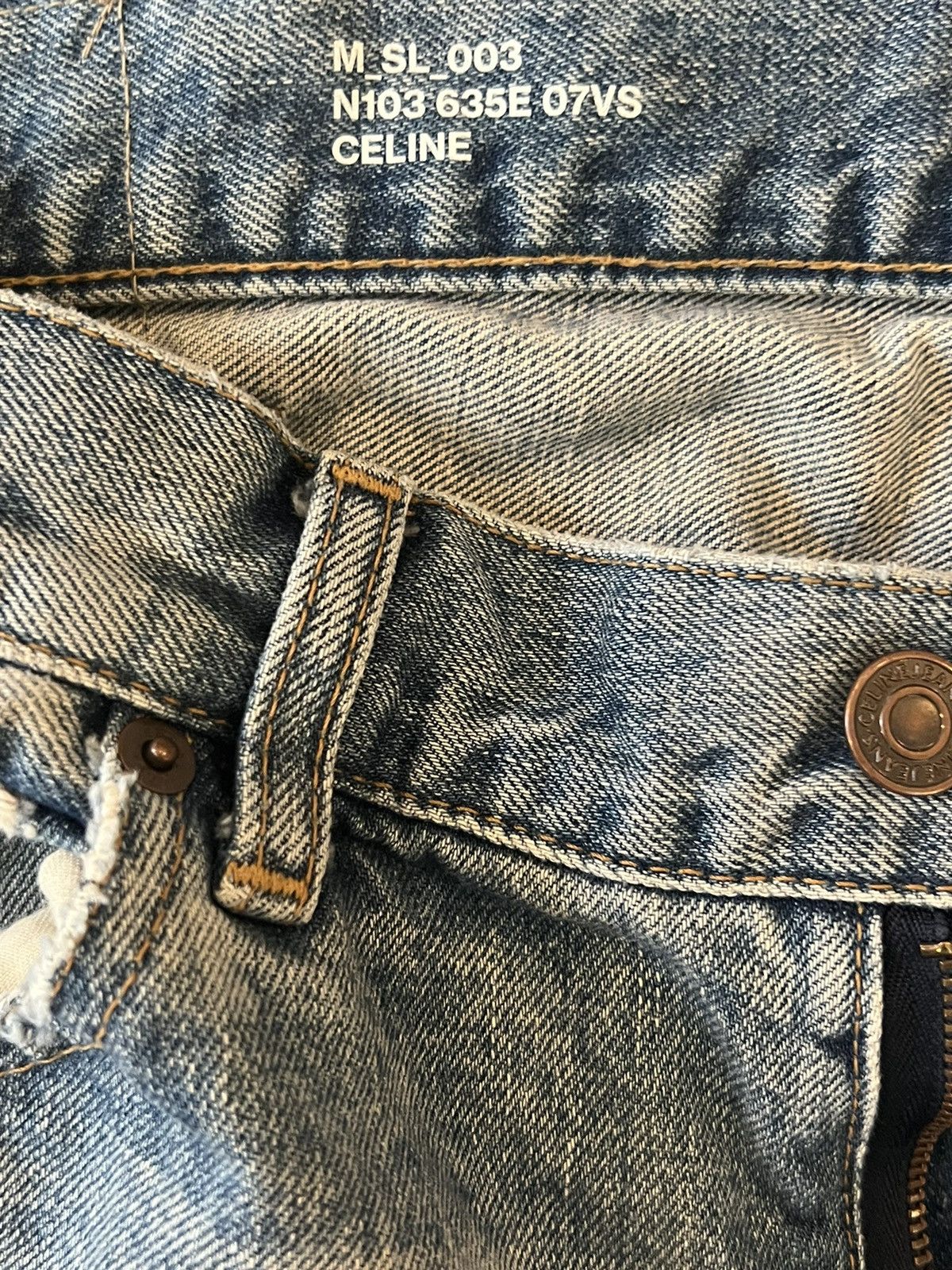 Celine Celine Raw Hem Light Wash Jeans Size US 30 / EU 46 - 2 Thumbnail