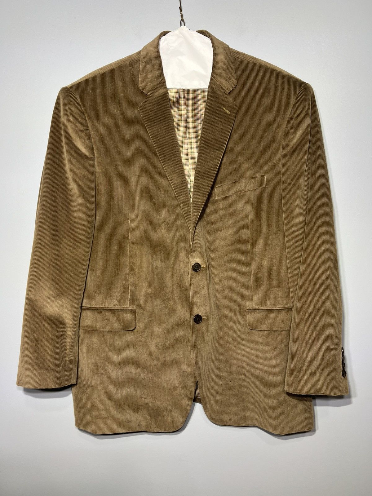 Saddlebred Saddlebred Men's Tan Brown Corduroy Blazer Sports Coat 50R Size 50R - 1 Thumbnail
