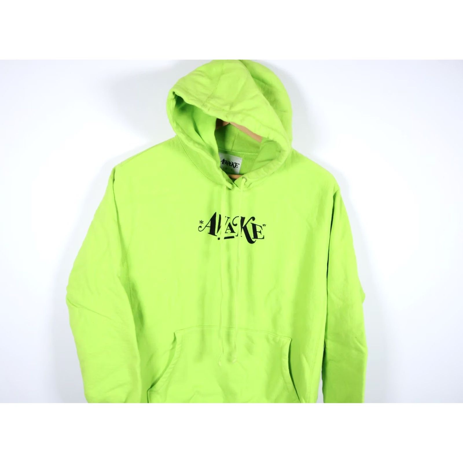 Awake NY Awake Hoodie Men Medium Lime Green Embroidered Sweatshirt Heavyweight Cotton Fleece Pockets Retro 90s Size US M / EU 48-50 / 2 - 4 Thumbnail