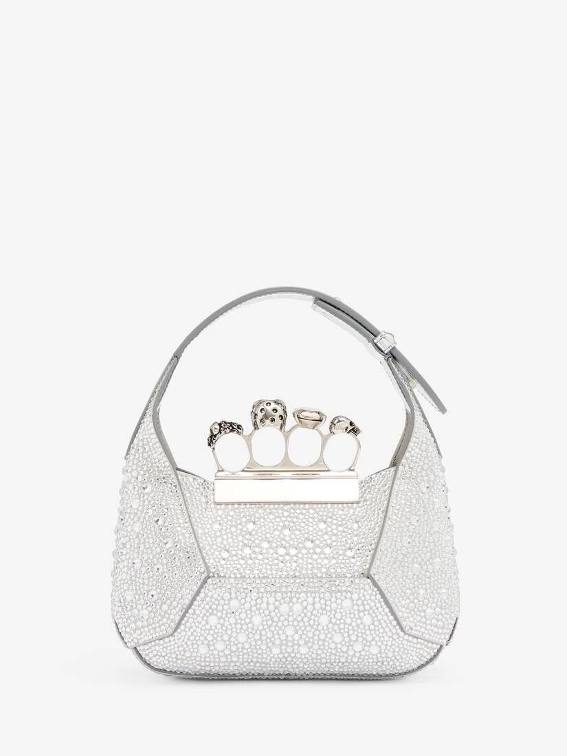 Alexander McQueen o1w1db11225 Size: OS/The Jewelled Hobo Mini Bag in Silver Size ONE SIZE - 2 Thumbnail