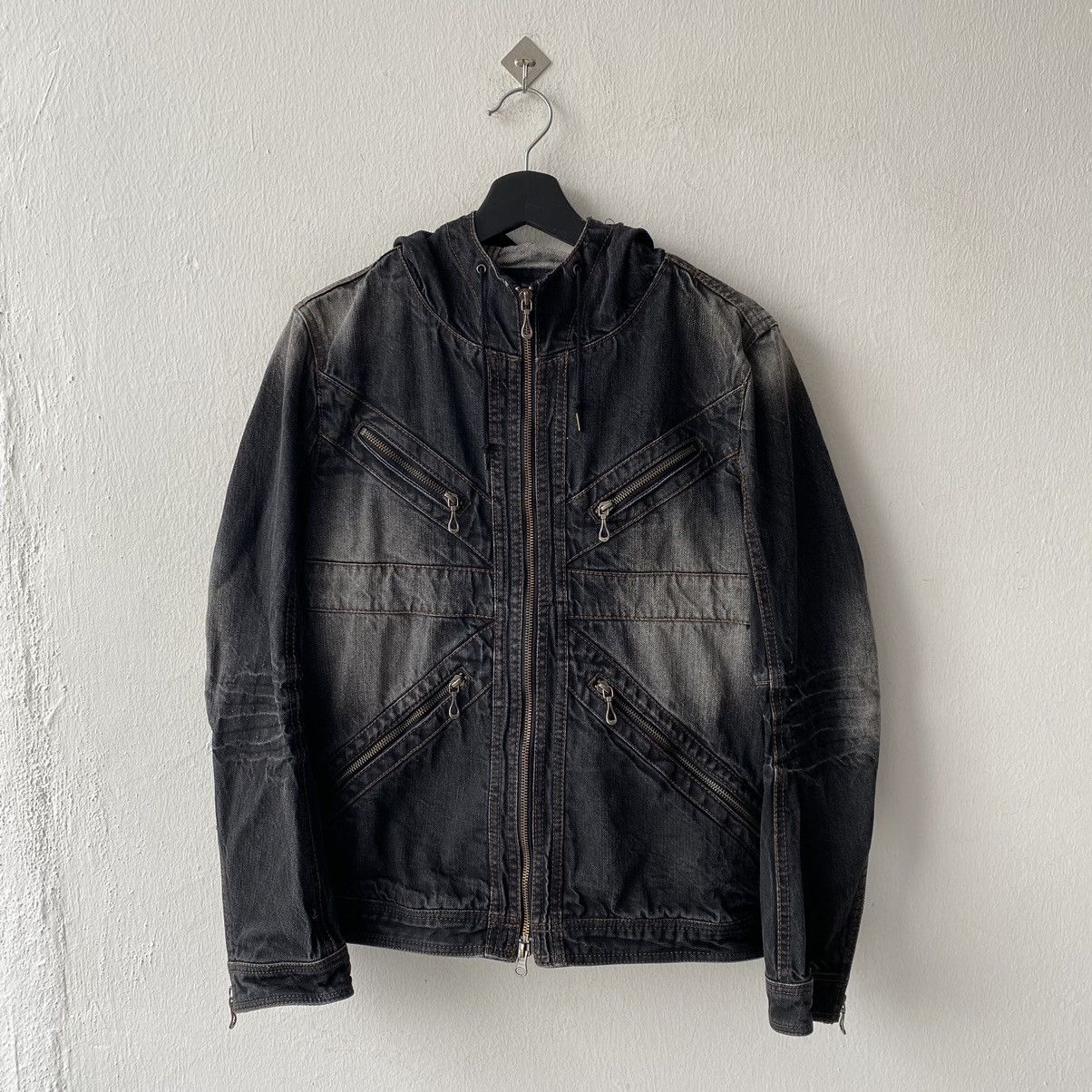 If Six Was Nine Ncfm Nicole Club Multipocket Punk Denim Hoodie Jacket Size US S / EU 44-46 / 1 - 1 Thumbnail
