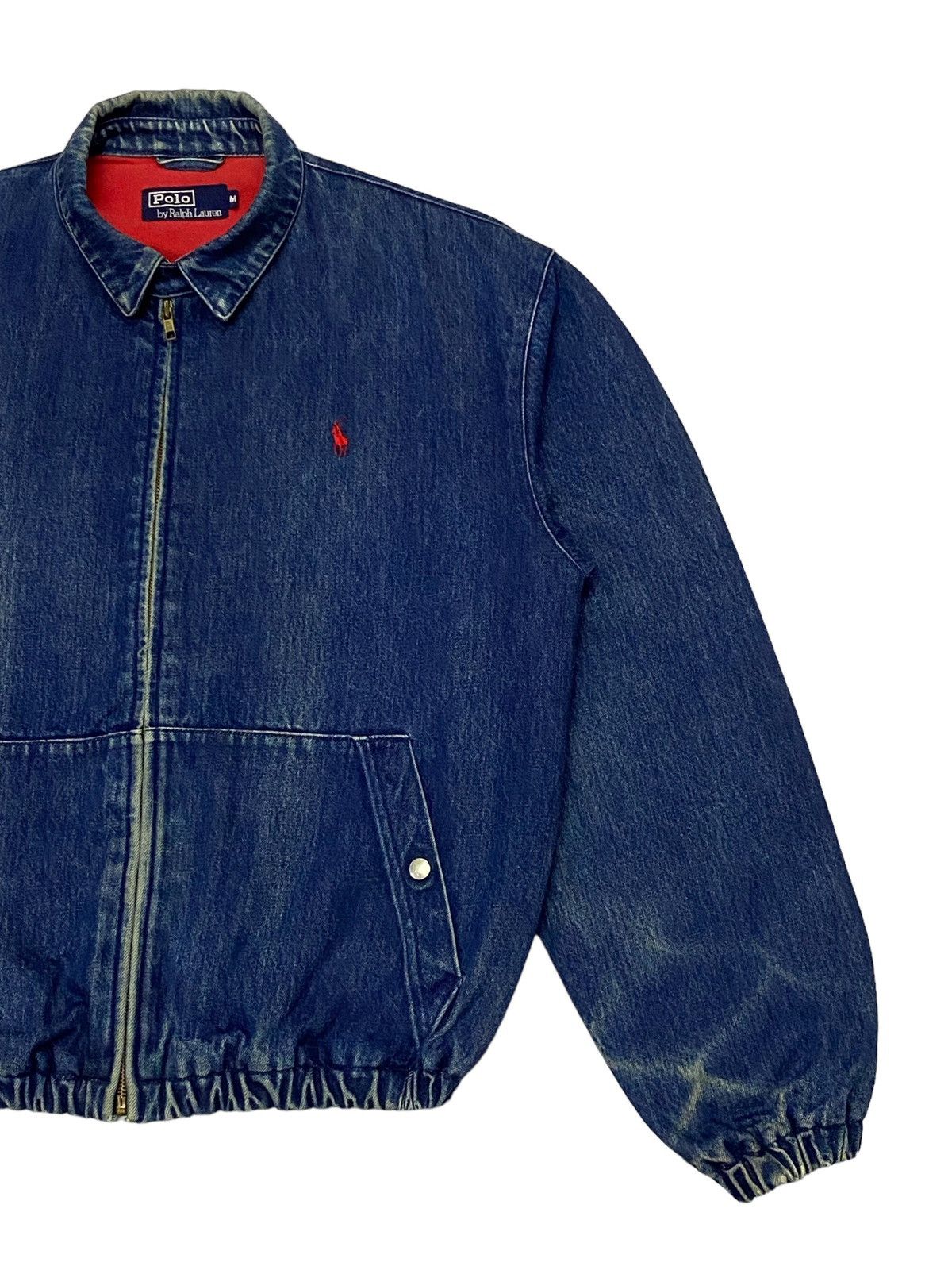Polo Ralph Lauren Vintage 90s Polo Ralph Lauren Denim Bomber Jacket Size US M / EU 48-50 / 2 - 16 Thumbnail