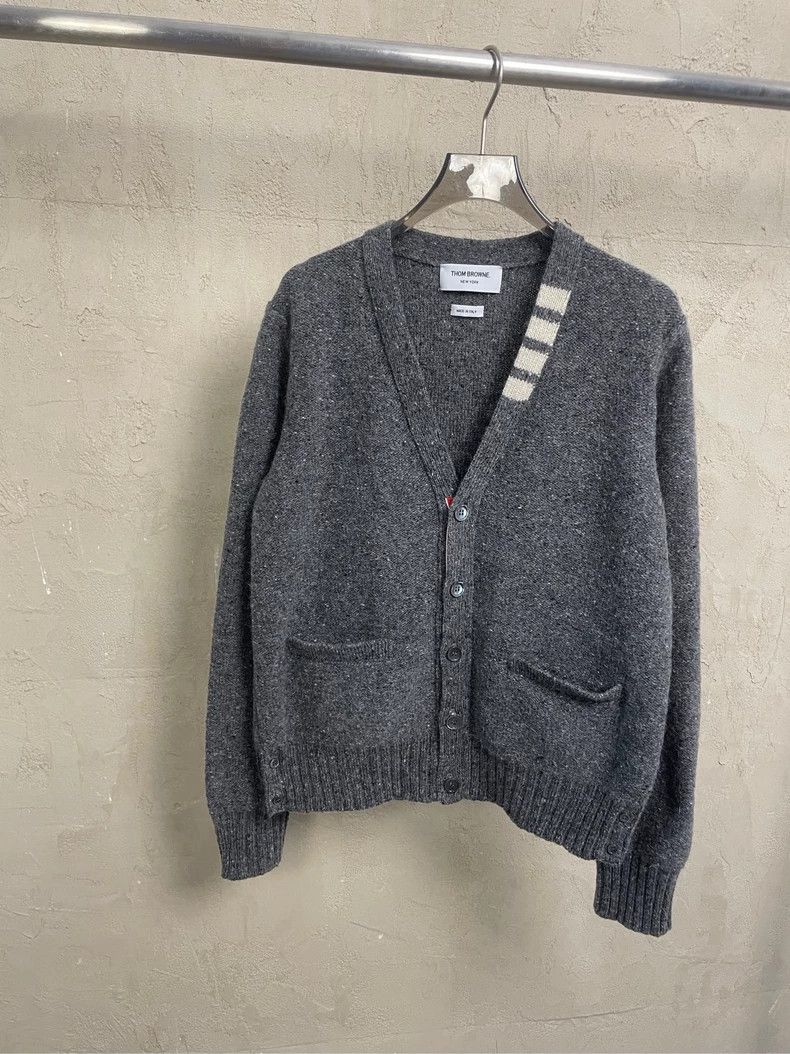 Thom Browne Thom Browne New gray neckline four-striped wool horsehair c Size US S / EU 44-46 / 1 - 1 Thumbnail