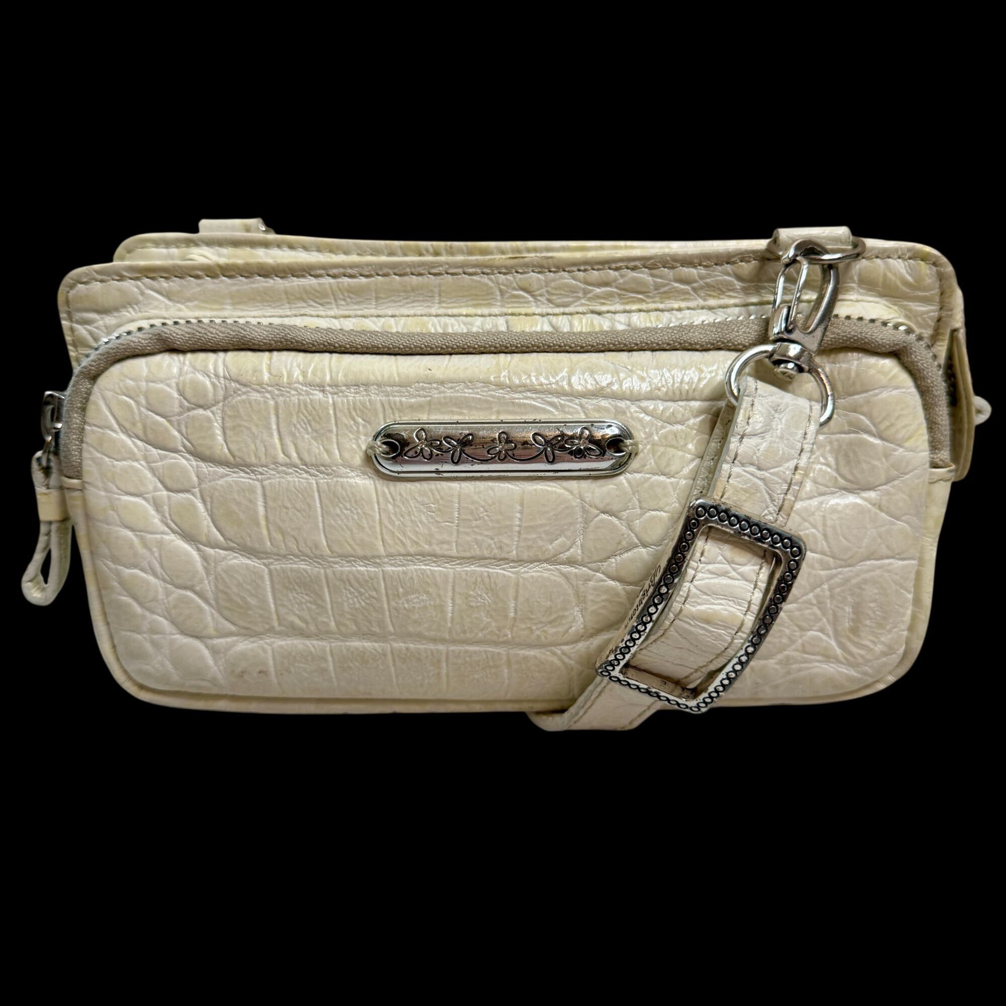 Brighton Brighton CROCODILE Print Leather Wallet Crossbody Purse RARE Size ONE SIZE - 1 Thumbnail