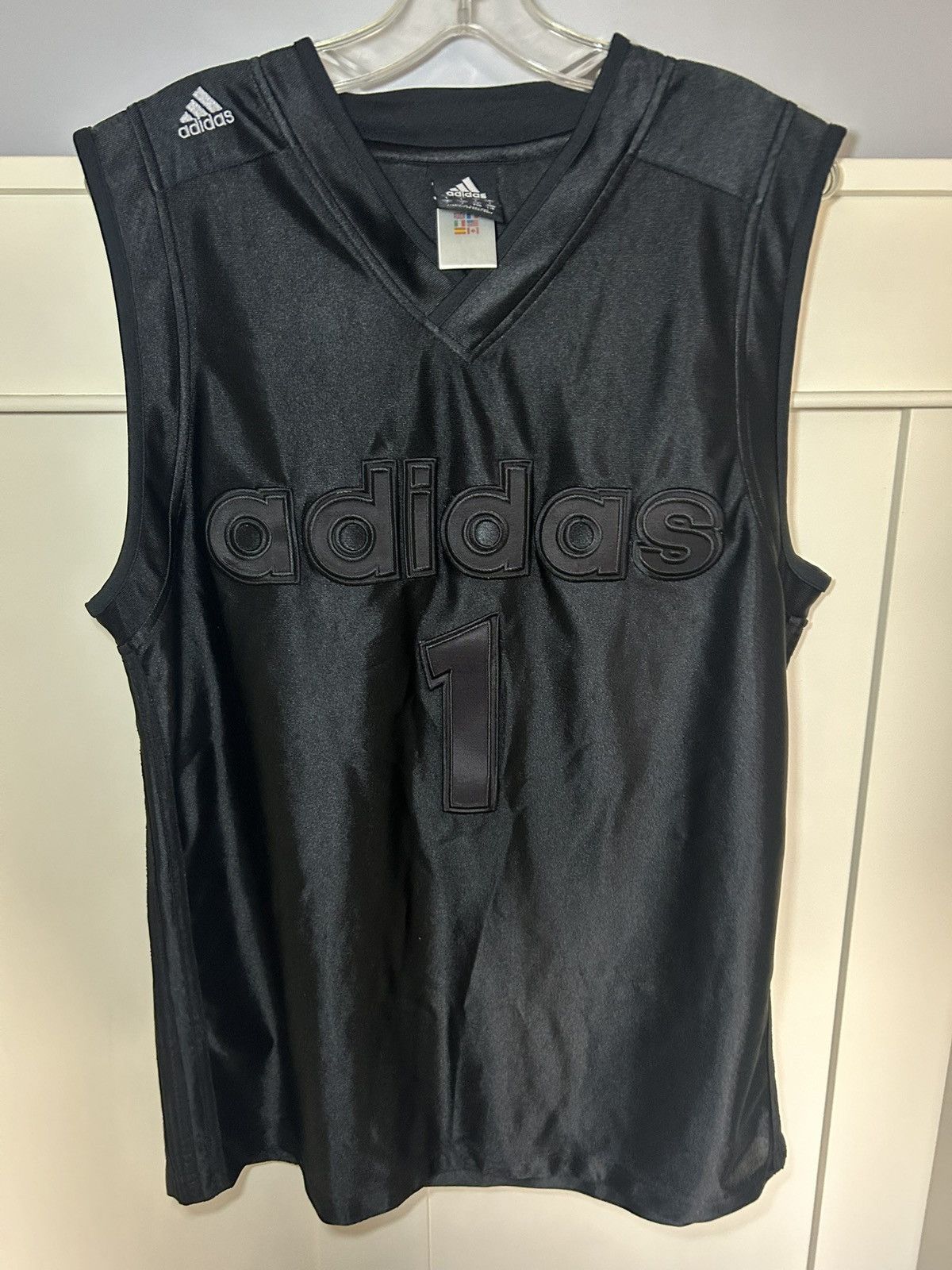 Adidas Vintage Adidas #1 basketball jersey Size US L / EU 52-54 / 3 - 1 Thumbnail