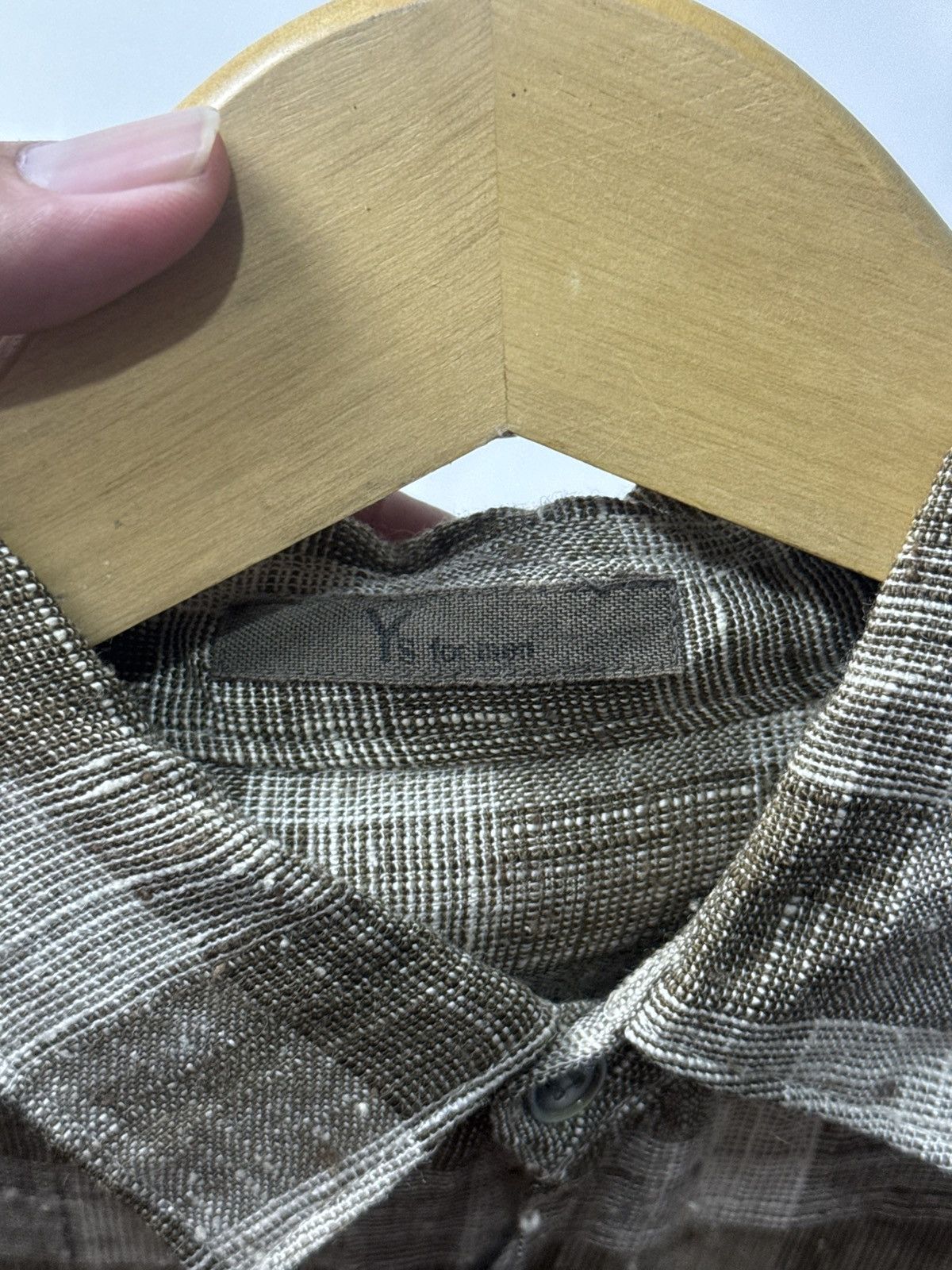 Y's for Men × Yohji Yamamoto Yohji Yamamoto Plaid Rayon Shirt Ysforman Distressed Size US XL / EU 56 / 4 - 9 Thumbnail
