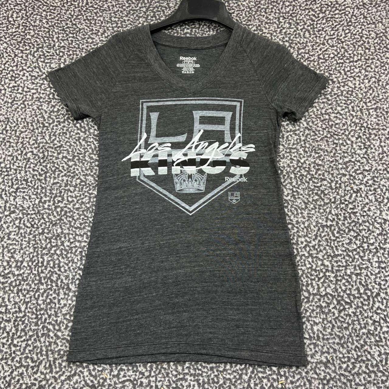 Reebok Los Angeles LA Kings Shirt Women Short Sleeve V-Neck S Size S / US 4 / IT 40 - 1 Thumbnail