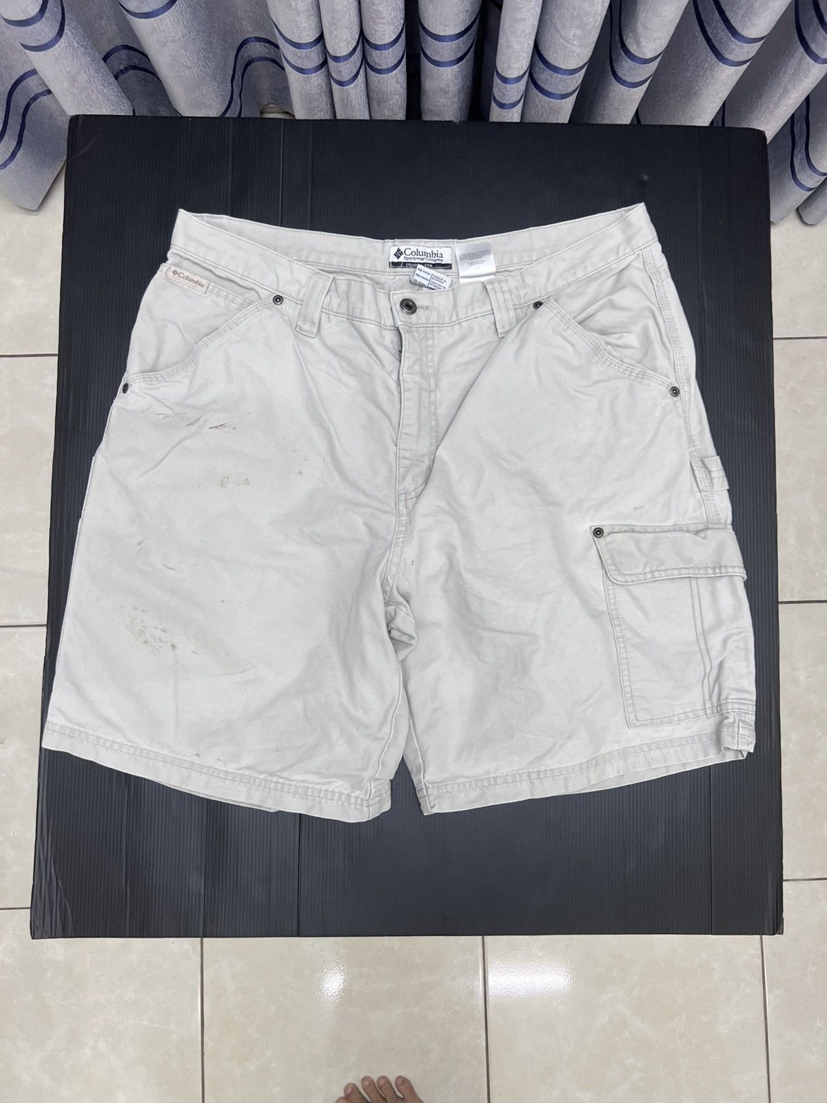 Columbia Vintage Columbia Outdoor Wear Carpenter Cargo Short Pant Size US 35 - 4 Thumbnail