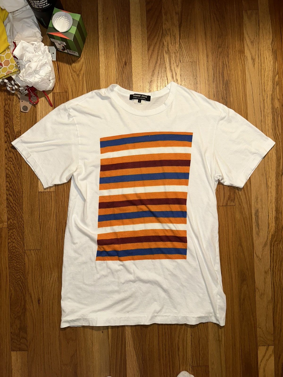 Comme des Garcons Homme Deux Abstract CDG mural print tee Size US L / EU 52-54 / 3 - 1 Thumbnail