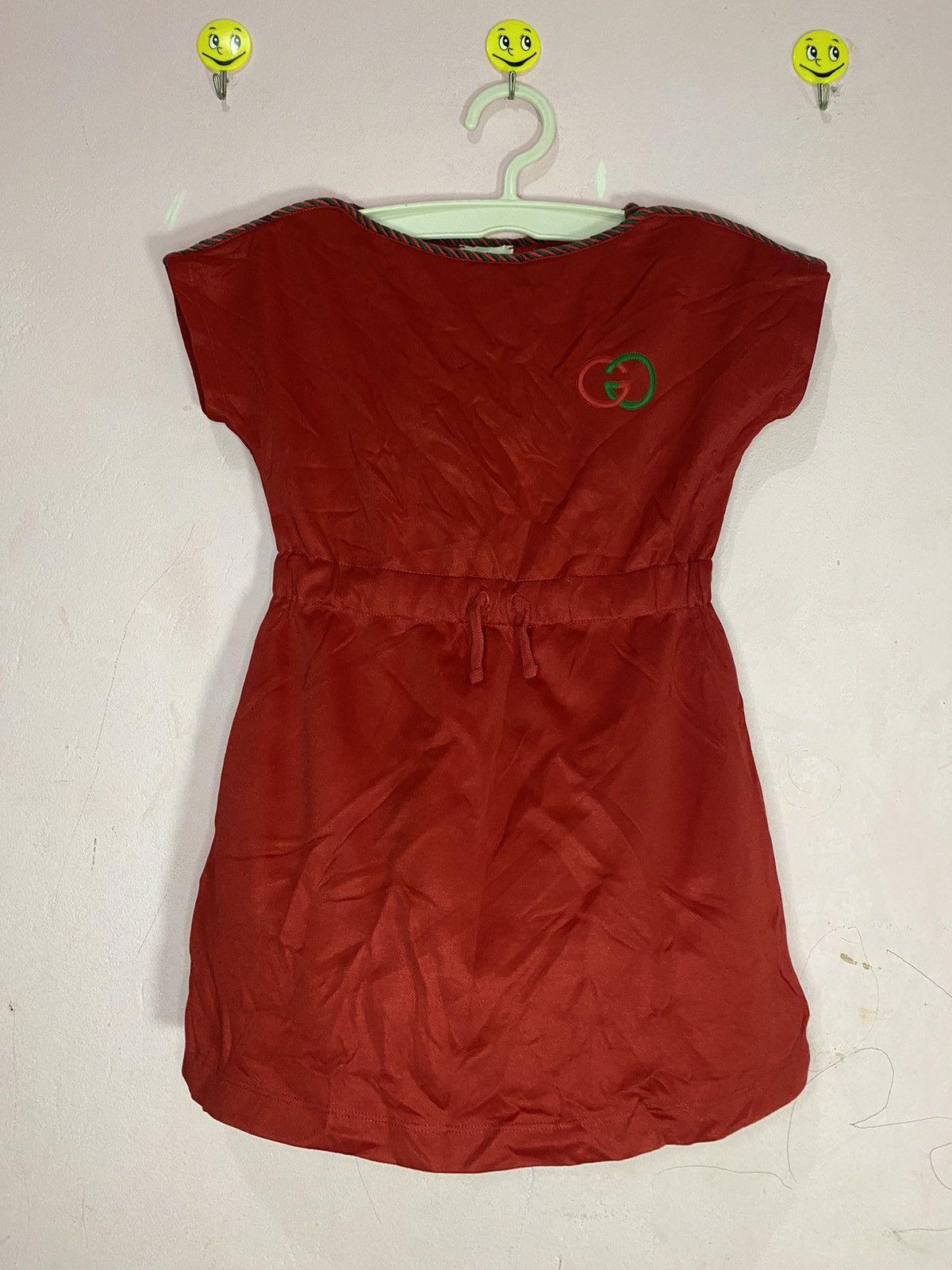Designer × Gucci Gucci GG 100% cotton red embroidery kid's dress Size XXS / US 00 / IT 34 - 18 Thumbnail