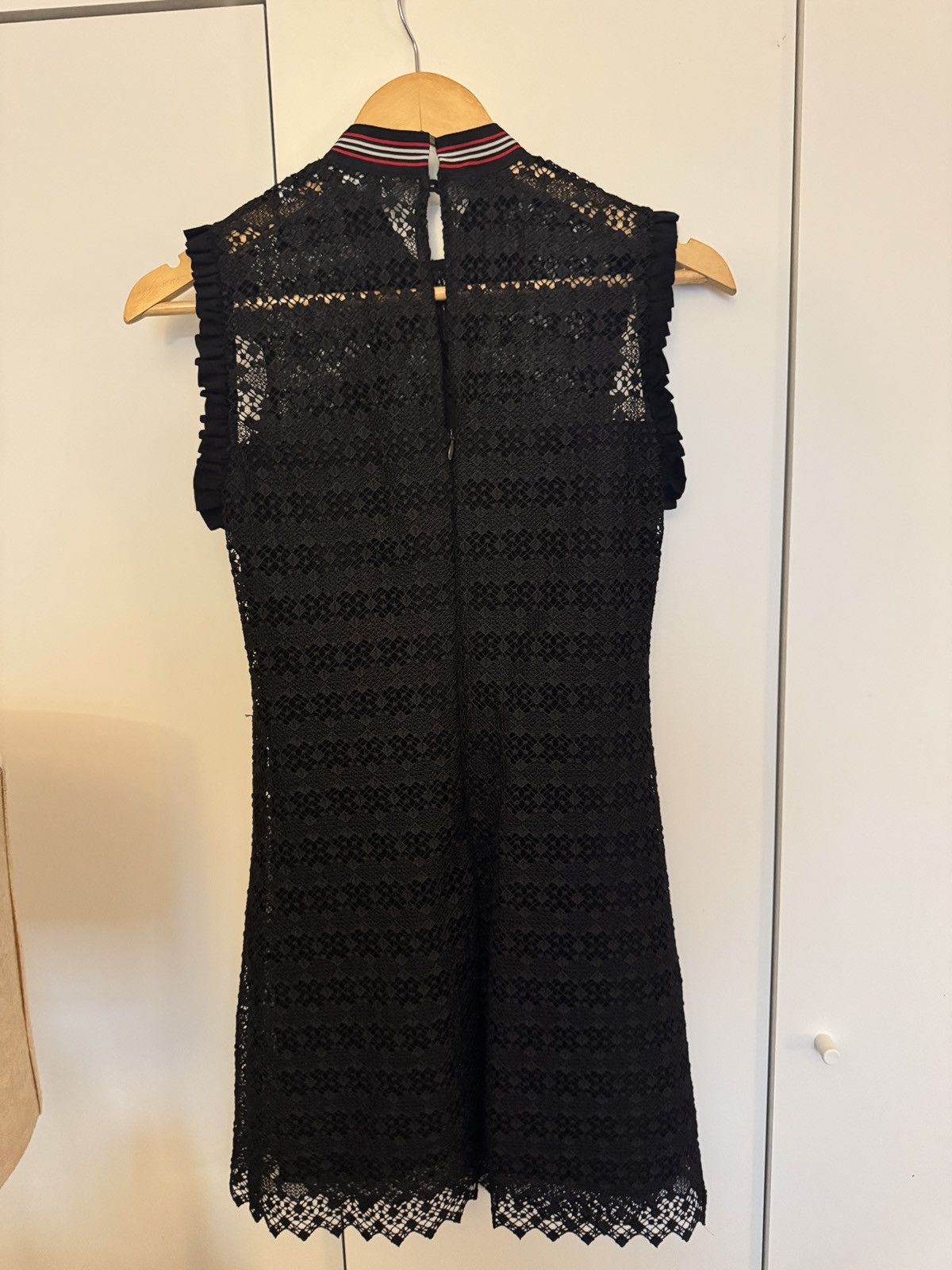 Sandro Sandro Fidèle Tie-Neck Lace Mini dress Size XS / US 0-2 / IT 36-38 - 2 Thumbnail