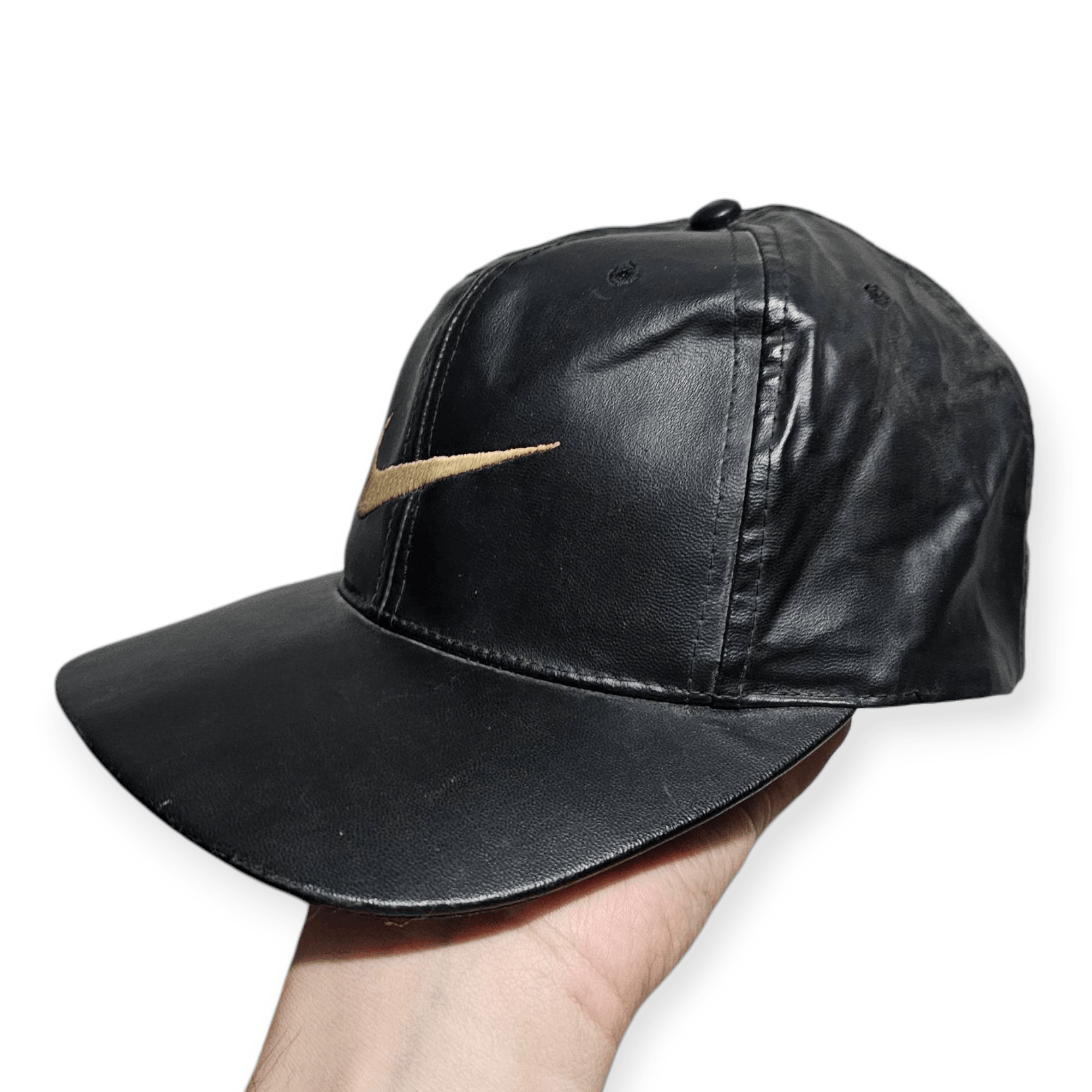 Nike Nike Vintage Big Logo Leather Hat Size ONE SIZE - 3 Thumbnail