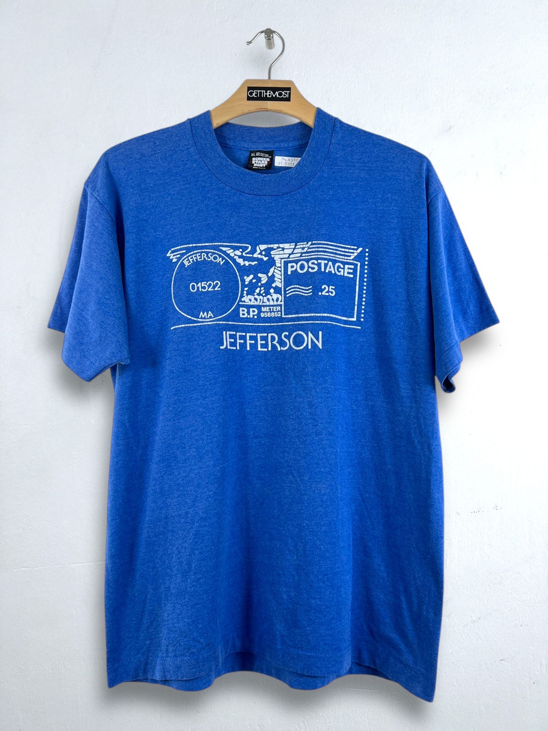 Vintage No.4870 Vintage 90s Jefferson Post Office Graphic Tee (XL) Size US XL / EU 56 / 4 - 1 Thumbnail