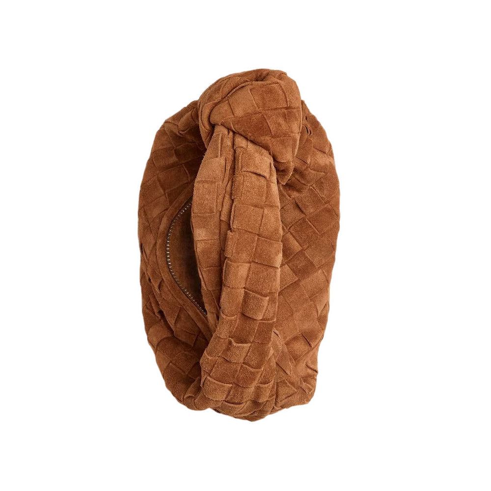 Bottega Veneta BOTTEGA VENETA Mini Jodie $3100 Amber Suede Top Handle Bag N Size ONE SIZE - 4 Thumbnail